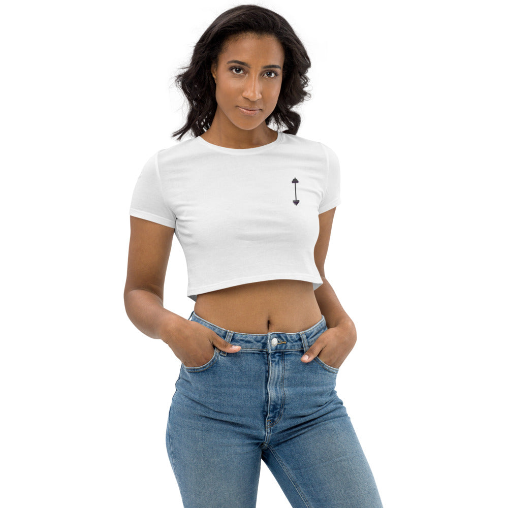 Fitness Babes White Organic Crop Top
