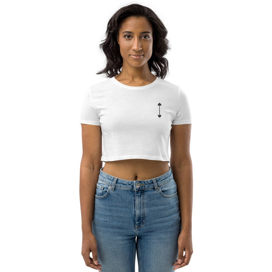 Fitness Babes White Organic Crop Top