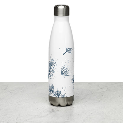 Blue Pine Leaves Water Bottle