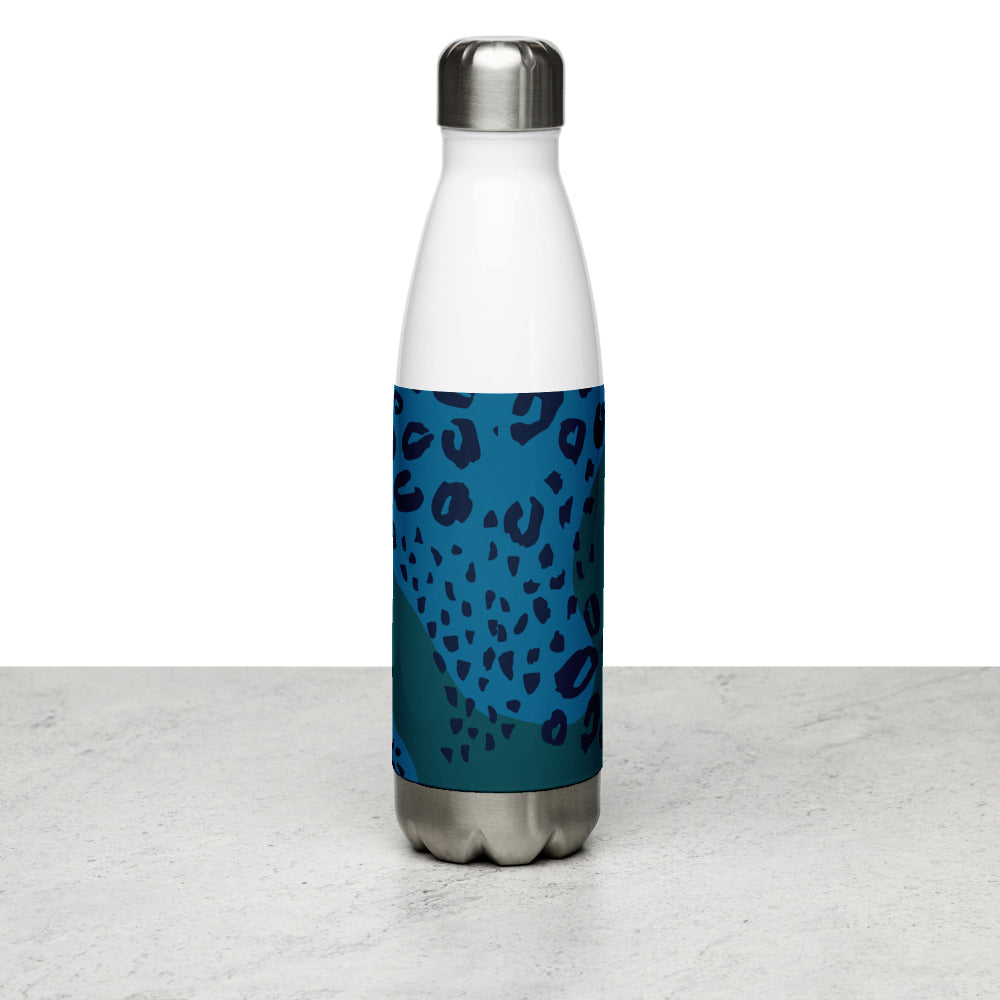 Blue Leopard  Water Bottle