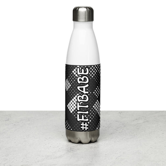Gray Geometric Water Bottle