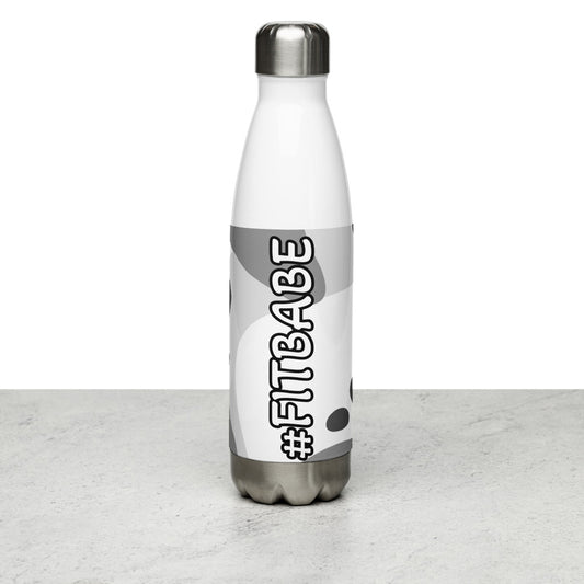 Gray Abstract Water Bottle