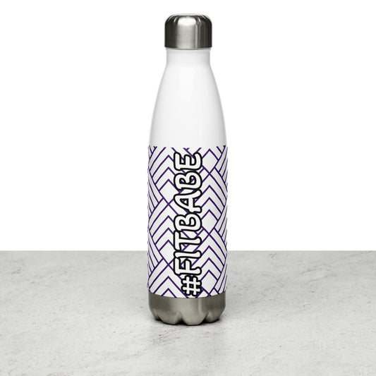 Purple Geometric Water Bottle