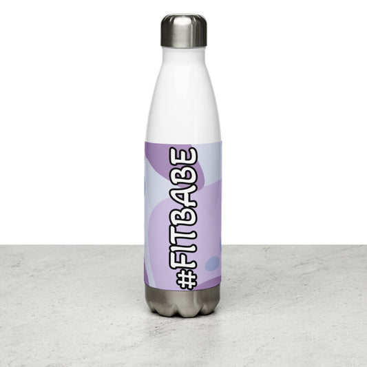 Purple Abstract Water Bottle
