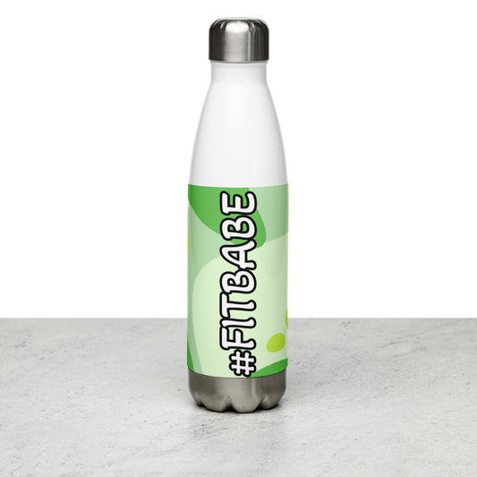 Green Abstract Water Bottle