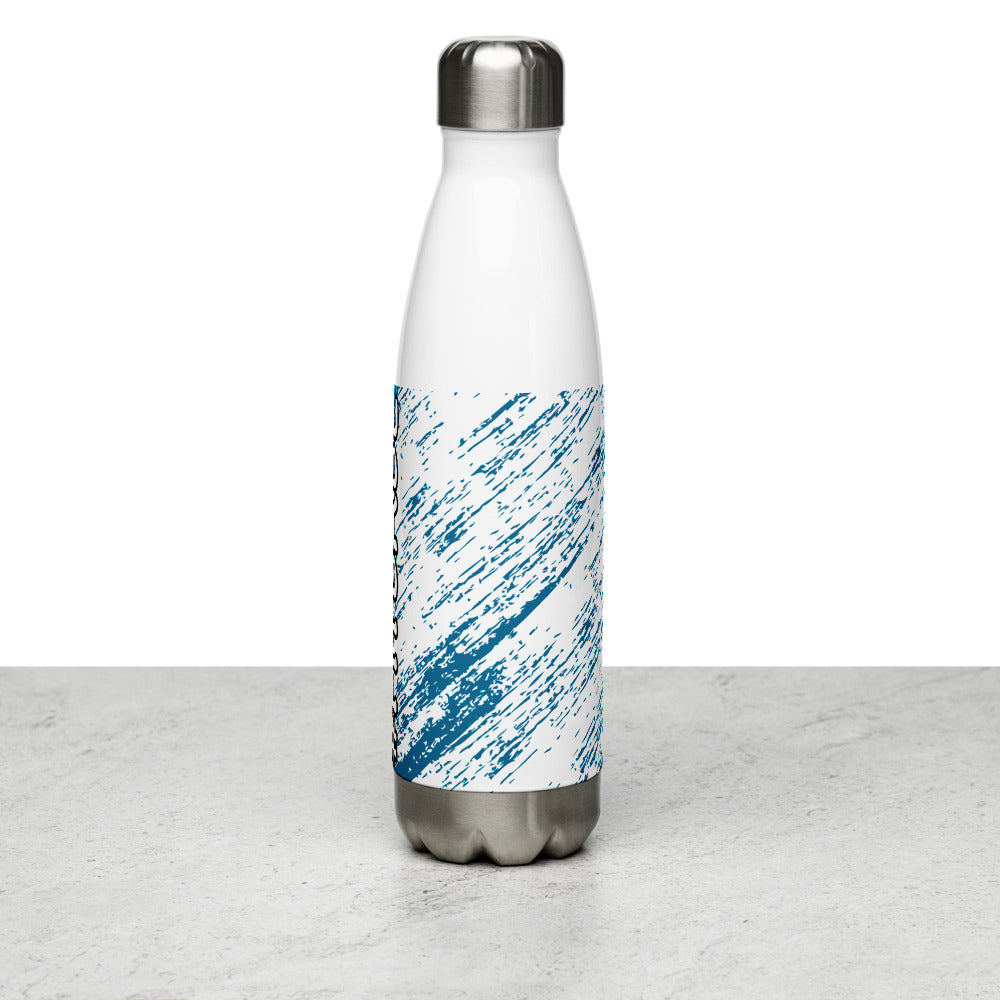 Blue Paint Brush Water Bottle