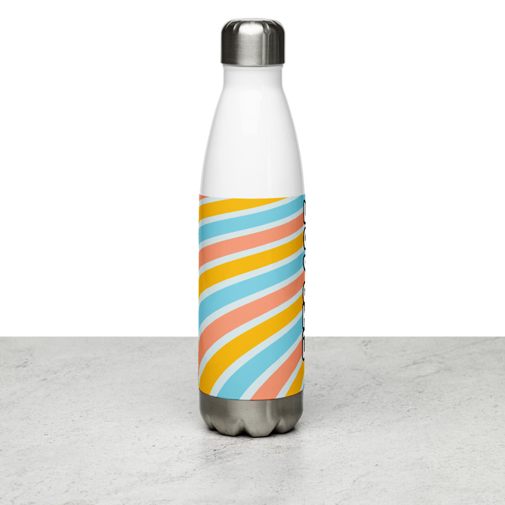 The Pastel Strips Water Bottle